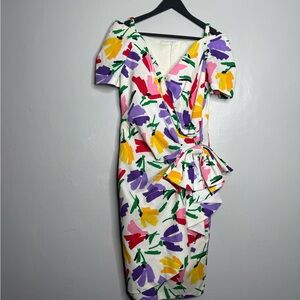 80s/90s Retro vintage floral dress